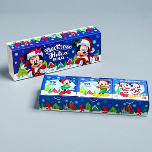 Коробка складная "Весёлого Нового года", Микки Маус и друзья, 27,2 х 9,4 х 4,8 см