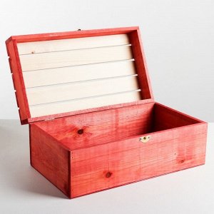 Ящик деревянный «Ёлочные ветви», 35 - 20 - 15 см