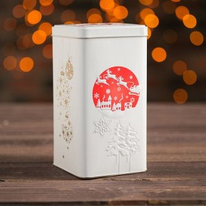 Подарочная коробка "Новогодняя", красная, 8,7 х 8,7 х 16,5 см