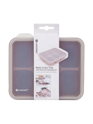 Форма для льда "Ice cube" 4 ячейки, 15х13,3х4см, цв.пыльная роза