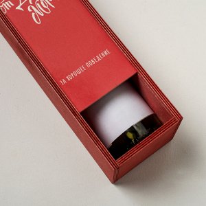 Ящик под бутылку «Подарок от Деда Мороза», 11 * 33 * 11 см