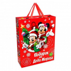 Пакет подарочный ламинированный «С Новым Годом!», Микки Маус и его друзья, 31 х 40 х 11 см