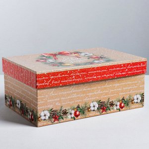 Подарочная коробка «С Новым годом», 28 - 18.5 - 11.5 см