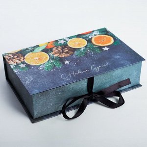 Коробка?книга «Тепла и подарков в Новом году», 20 х 12.5 х 5 см, Новый год