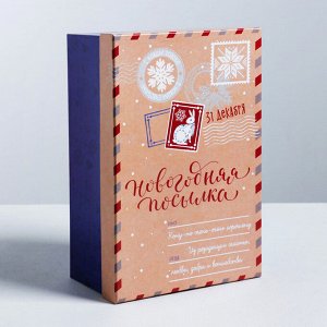 Подарочная коробка «Новогодняя посылка», 24 - 15.5 - 9.5 см