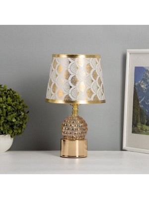 Лампа настольная «Коан» 1x40 Вт Е27+подсветка LED 5 Вт золото 18x18x30 см