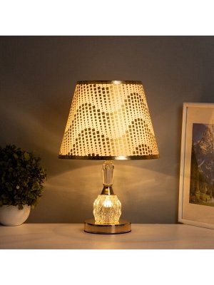 Лампа настольная «Атомик» 1x40 Вт Е27+подсветка LED 5 Вт золото 25x25x38 см