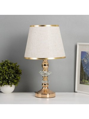 Лампа настольная «Мастер» 1x40 Вт Е27+подсветка LED 5 Вт золото 25x25x42 см