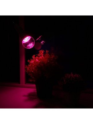 Фитолампа для растений Luazon Lighting, светодиодная, А60, E27, 9 Вт, IP44, 220 В, 270°, мультиспектральная