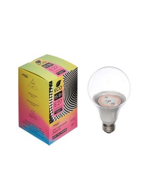 Фитолампа для растений Luazon Lighting, светодиодная, А60, E27, 15 Вт, IP44, 220 В, 270°, мультиспектральная