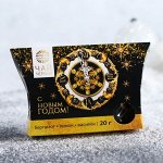 Чай чёрный «С Новым годом», в коробке-пирожок, бергамот, лимон, василёк, 20 г