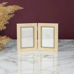 Фоторамка настольная &quot;Bamboo&quot; на 2 фото 10х15см, цв.светло-коричневый