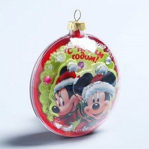 Disney Новогодний ёлочный шар &quot;С Новым годом&quot; Микки Маус и его друзья с 3D аппликацией