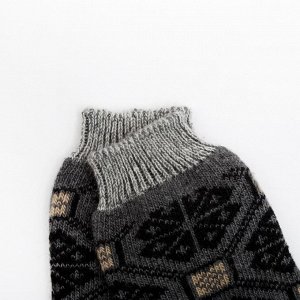 Носки мужские шерстяные «Снежинка в орнаменте», цвет бежевый, размер 25
