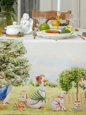 Набор столовый Family picnic, скатерть 150x220 см +/- 3 см с ВГМО, салфетки 40x40 см - 12 шт., 100% хлопок