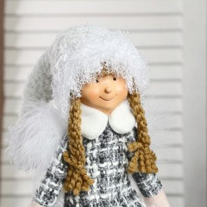 Кукла интерьерная "Ангел-девочка в платье с кудрявой юбочкой" 48 см