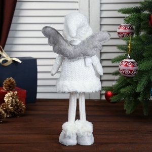 Кукла интерьерная "Ангелочек в белом свитере и колпаке" 45х8х15 см