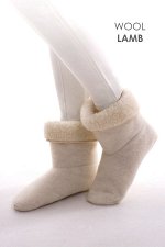 Носочки меховые &quot;ЭКОНОМ&quot; Белый