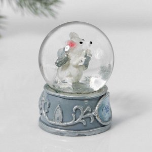 Снежный водяной шар «Серебрянная мышка»