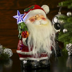 Сувенир керамика свет "Дед Мороз/Снеговик с фонариком" МИКС 16х11х9 см