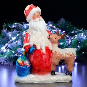 Фигура "Дед Мороз и олененок" 36 см