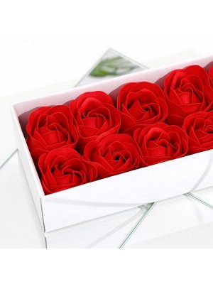 Мыльные розочки, красные, набор 10 шт.