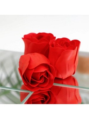 Мыльные розочки, красные, набор 10 шт.