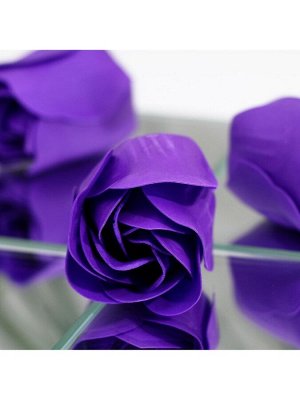 Мыльные розочки, фиолетовые, набор 10 шт.