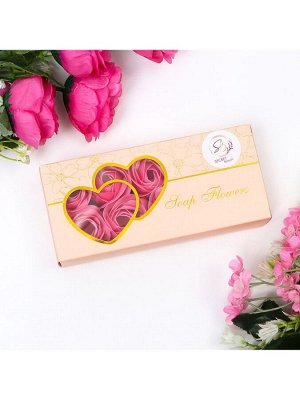 Мыльные розочки, розовые, набор 10 шт.
