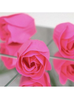 Мыльные розочки, фуксия, набор 10 шт.