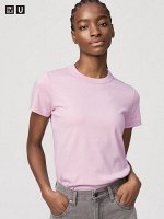 UNIQLO - футболка стандартного кроя с круглым вырезом - 11 PINK