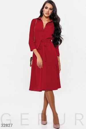 Красное платье-миди