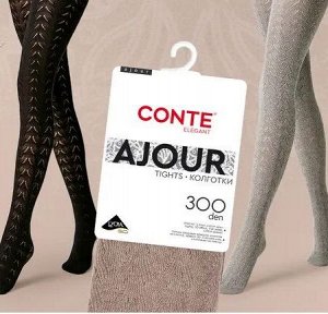 Ajour Колготки женские ажурные тёплые 300 ден