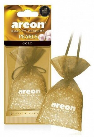 AREON Ароматизаторы для авто "PEARLS LUX" мешочек с гранулами, Золото  NEW