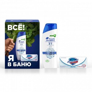 Набор подарочный мужской: шампунь Head&Shoulders "Основной уход" 2в1 200 мл + мыло Safeguard "Классическое" 90 г