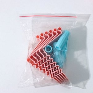 Держатель для простыни, 6 шт, пластик, 10×5×7 см, розовый
