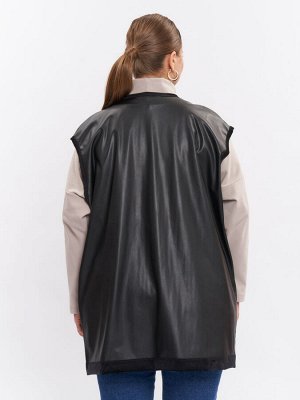 Жилет кожаный на меху GL05021BLK01