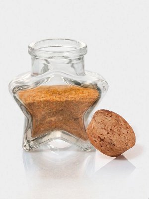 Набор стеклянных баночек для сыпучих продуктов с пробковой крышкой Доляна «Парфе. Звезда», 50 мл, 6,6?6,8?3,9 см, 12 шт