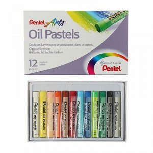 Пастель масляная 12цв Pentel 8/60мм, в картоне