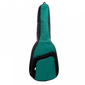 Чехол гитарный классический неутепленный, цветной зеленый, c 2 ремнями, объемные карманы