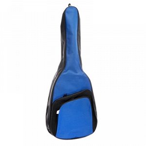 Чехол гитарный классический неутепленный, цветной синий м, c 2 ремнями, объемные карманы