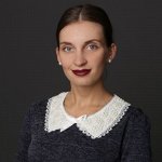 Воротник пришивной на ткани 40*8см молочный