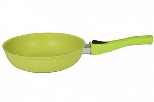 Сковорода антипригарная литая 24см съемная ручка Trendy style lime ТМ KUKMARA