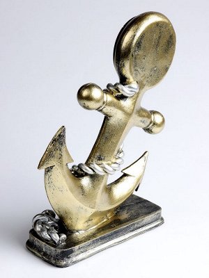 Часы настольные интерьерные «Якорь», на батарейках, 18x7x27 см, d-8 см