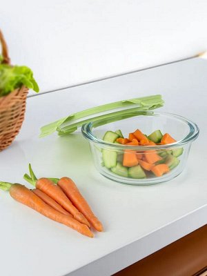 "Soft color" Контейнер стекло 0,65л кругл. 15х5,9см.