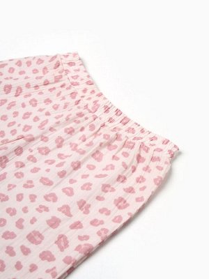 Комплект домашний женский (рубашка, брюки) KAFTAN «Муслин: pink leopard» размер, розовый