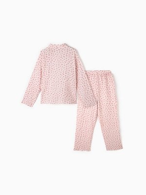 Комплект домашний женский (рубашка, брюки) KAFTAN «Муслин: pink leopard» размер, розовый