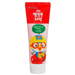 Детская зубная паста со вкусом яблока Pororo Toothpaste Apple, 90г (от 3-х лет)