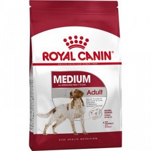 Royal Canin Medium Adult сухой корм для собак средних пород с 12 месяцев до 7 лет, 3кг АКЦИЯ!