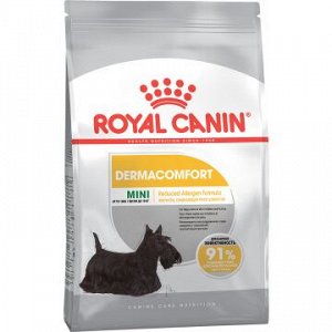 Royal Canin Mini Dermacomfort сухой корм для собак мелких пород с раздраженной и зудящей кожей от 1 года, 1кг АКЦИЯ!